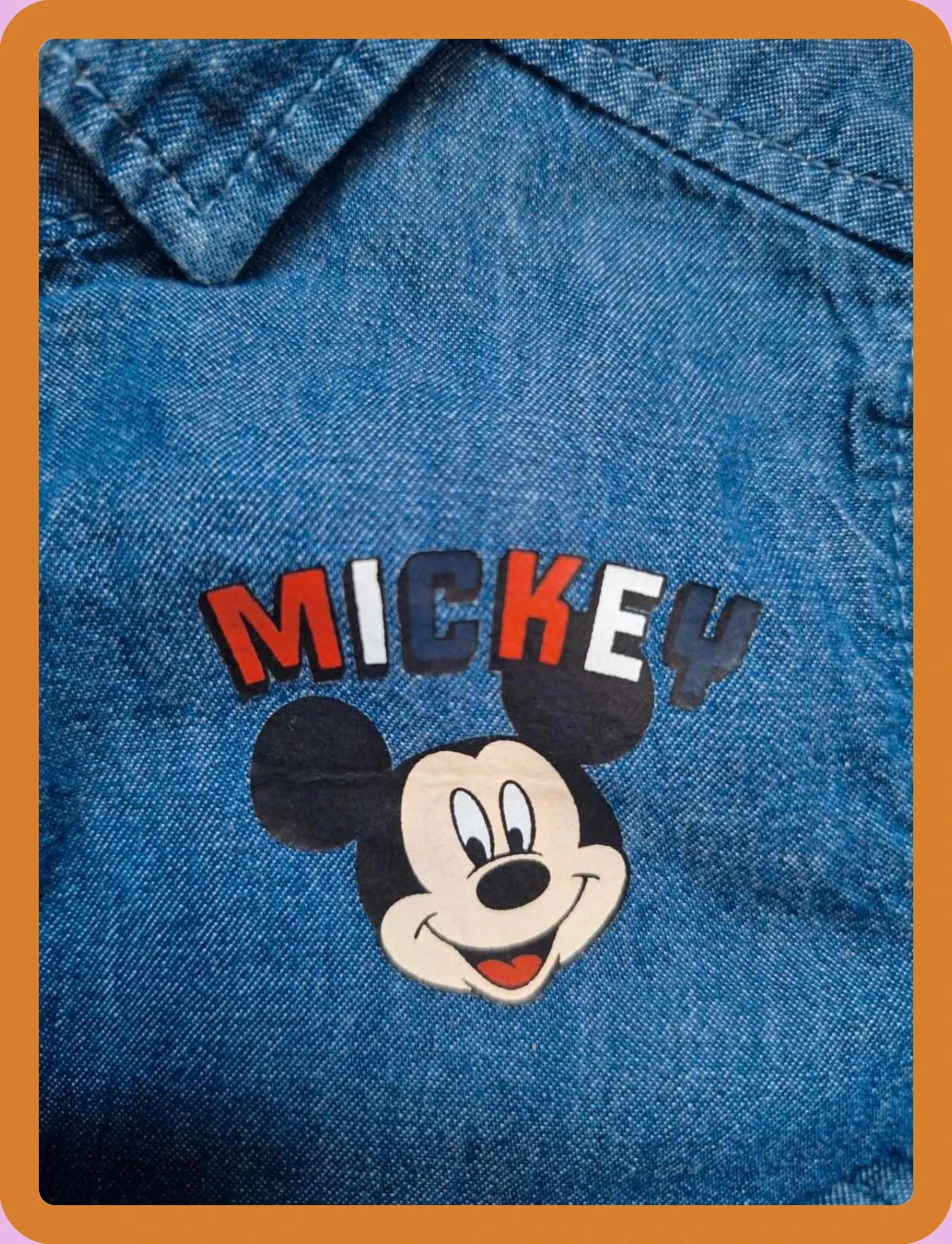 Camisa de mezclilla con dibujo de Mickey – photo 2
